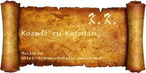 Kozmáry Katalin névjegykártya