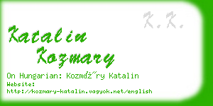 katalin kozmary business card